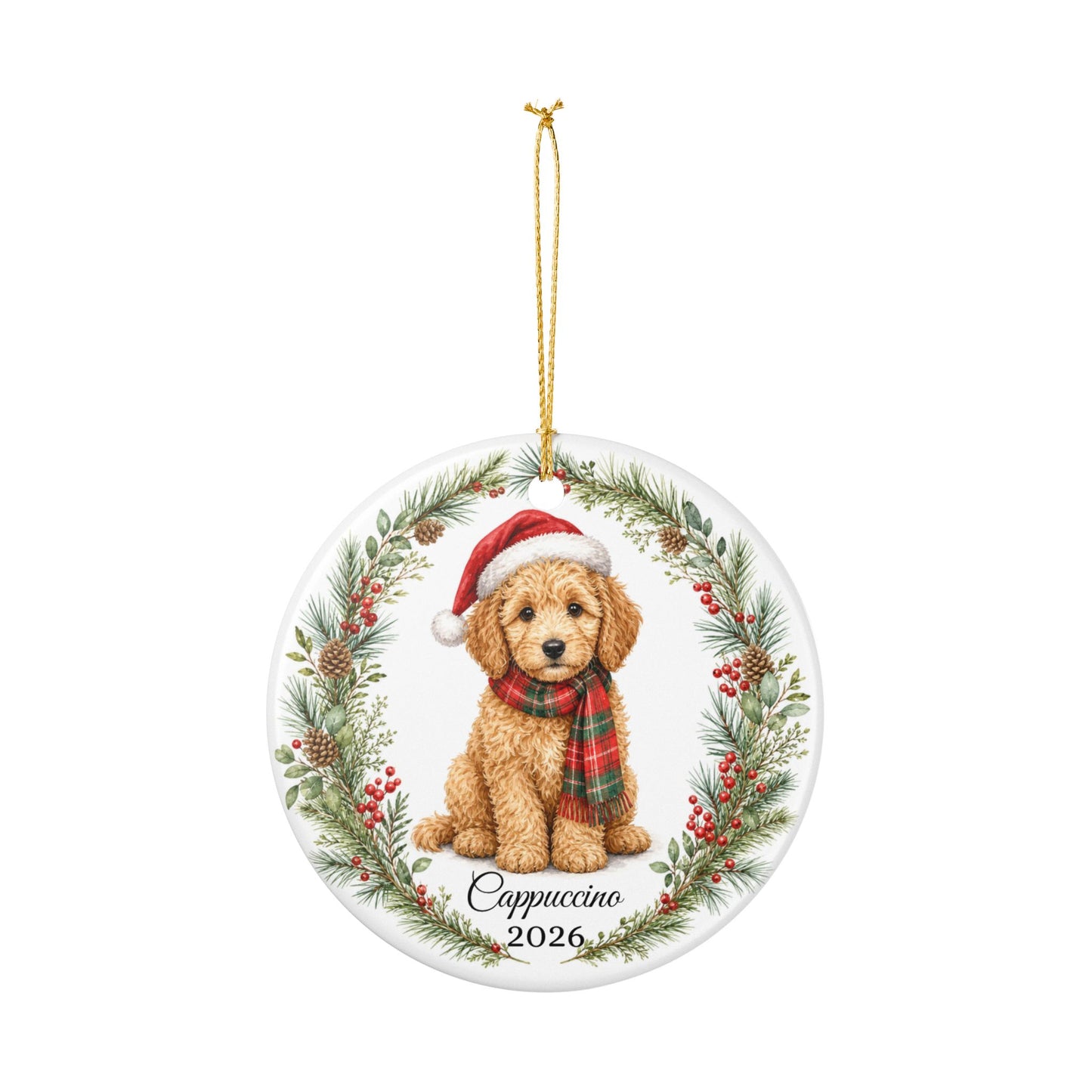 Goldendoodle Ornament Personalized with Name, Doodle Christmas Ornament, Doodle Mom Gift, Goldendoodle Lover Keepsake 2026