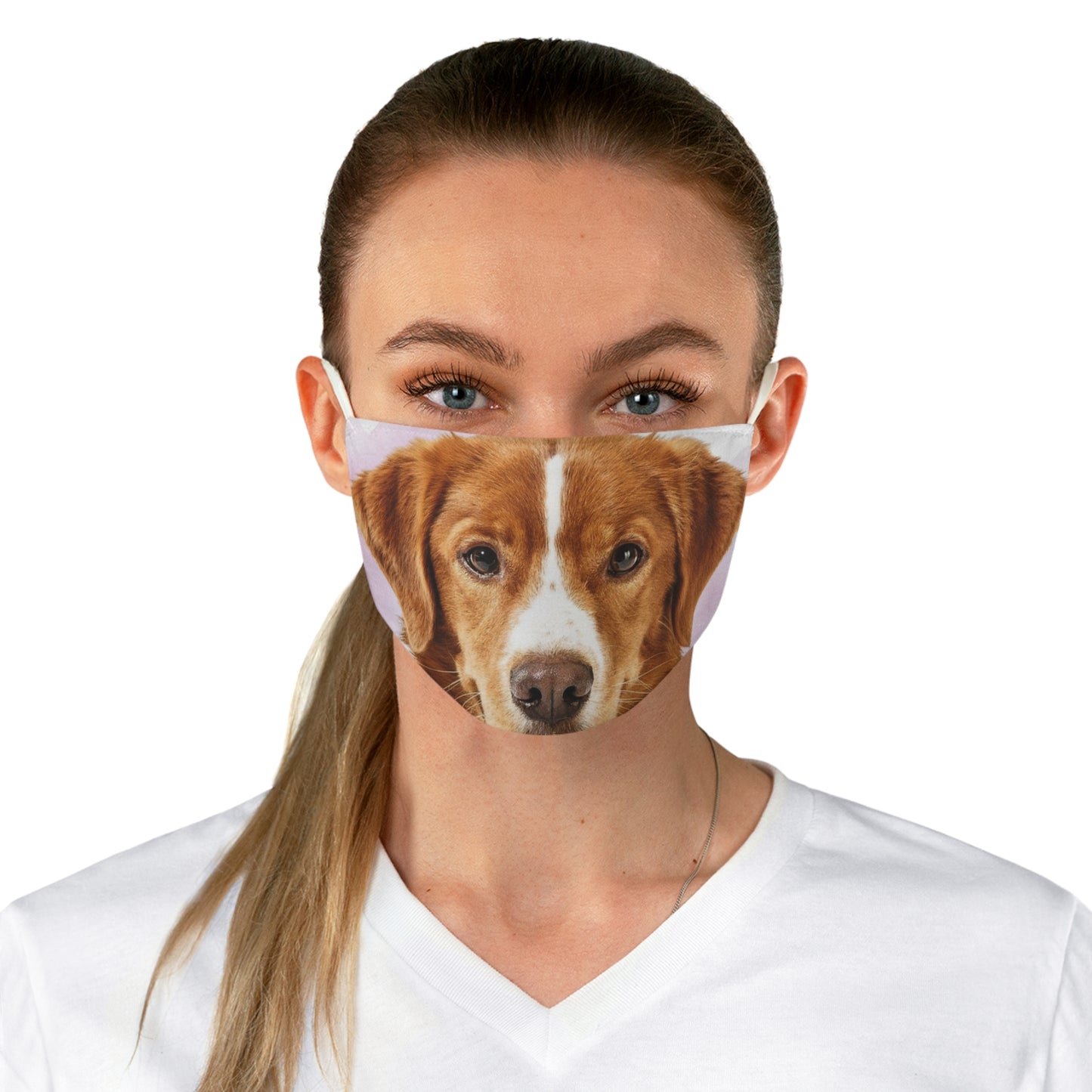 Brown Dog Face Mask | Realistic Dog Portrait, Pet Lover Mask