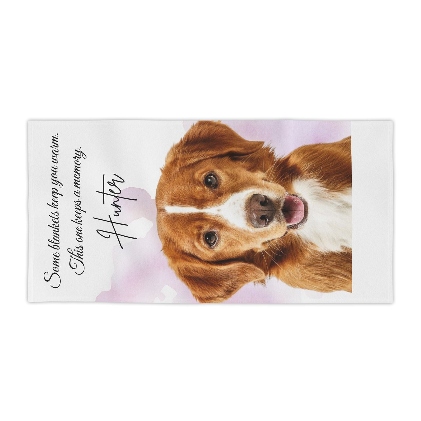 Personalized Dog Photo Memorial Beach Towel | Pet Memory Name