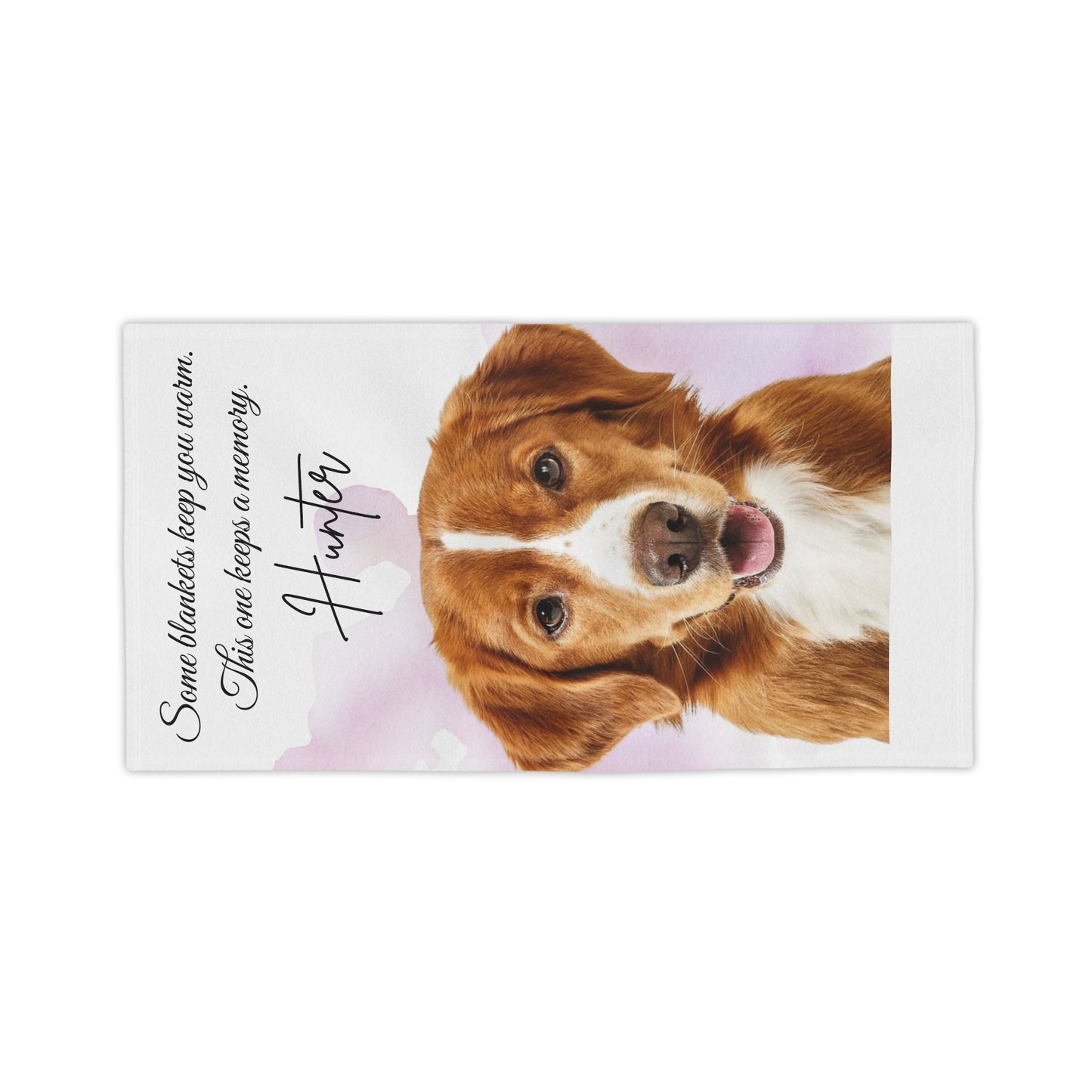 Personalized Dog Photo Memorial Beach Towel | Pet Memory Name