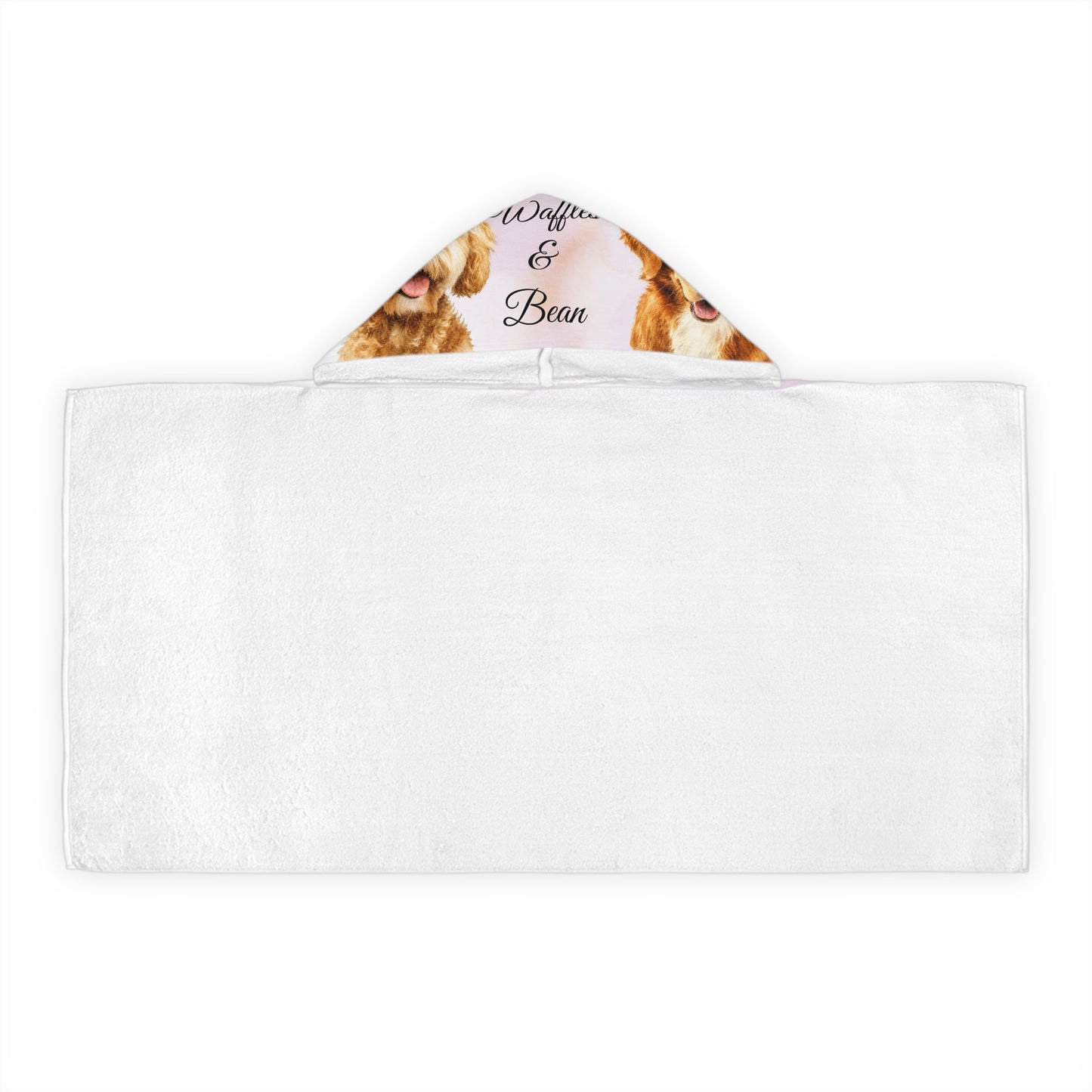 Waffles & Bean Youth Hooded Towel | Personalized Dog Portraits