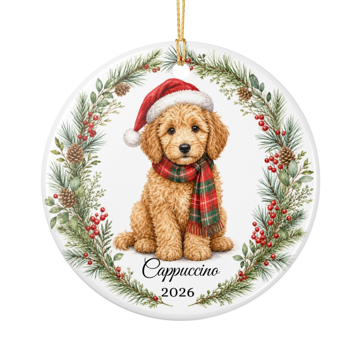 Goldendoodle Ornament Personalized with Name, Doodle Christmas Ornament, Doodle Mom Gift, Goldendoodle Lover Keepsake 2026