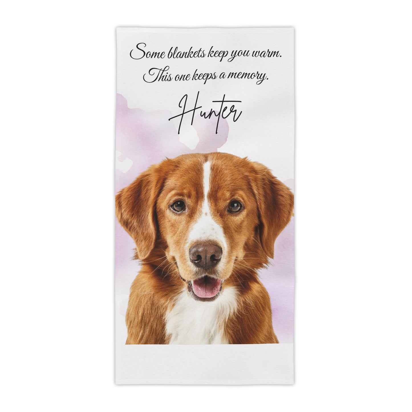 Personalized Dog Photo Memorial Beach Towel | Pet Memory Name