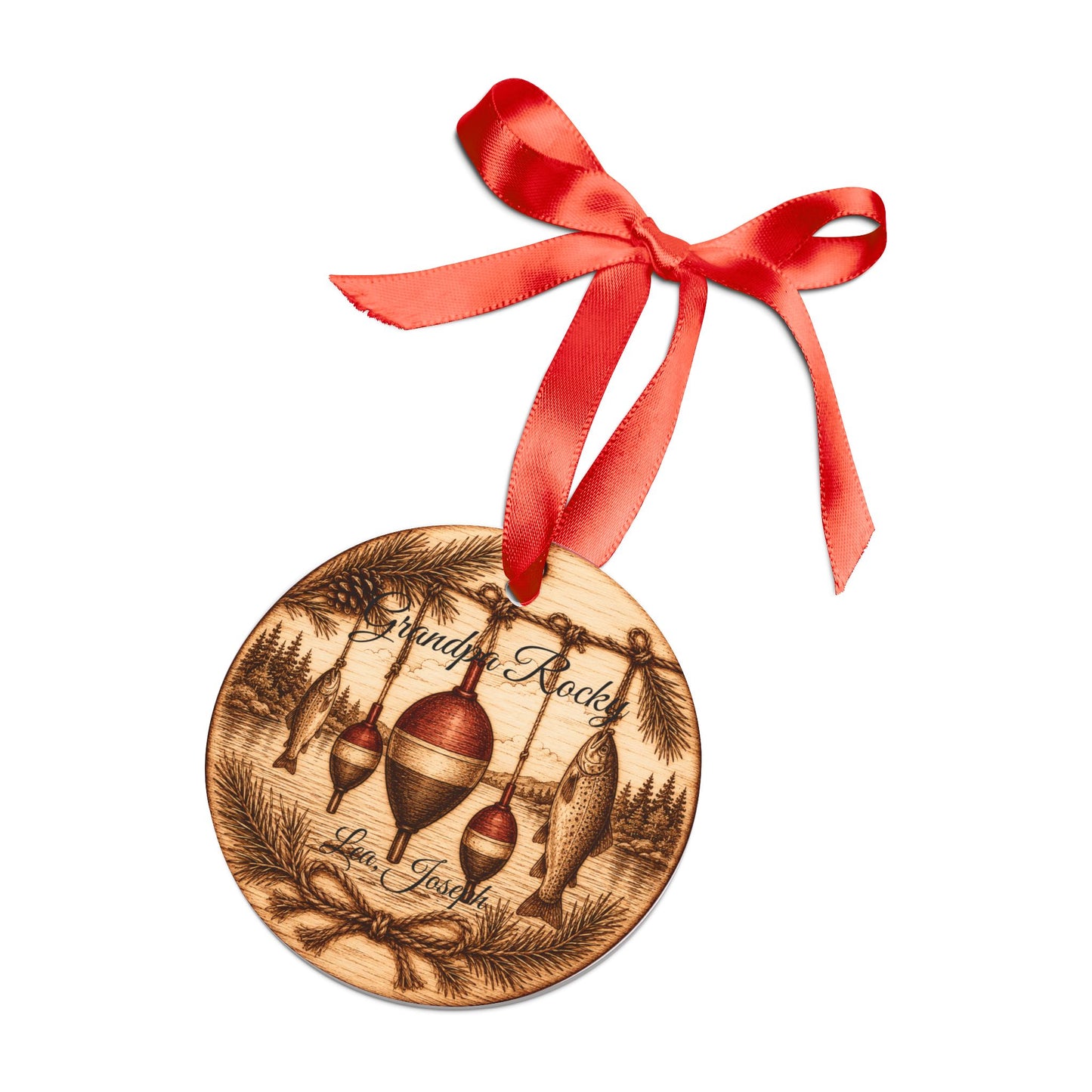 Fishing Bobbers and Fish Ornament | Acrylic Ornament