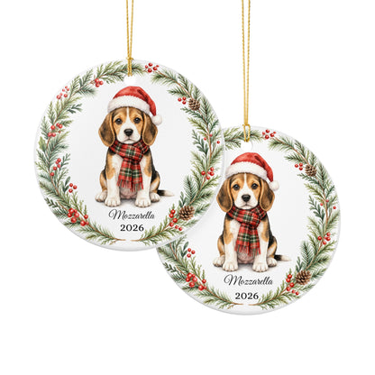Beagle Ornament Personalized with Name, Beagle Christmas Ornament, Dog Mom Dad Gift, Beagle Lover Keepsake Gift 2026