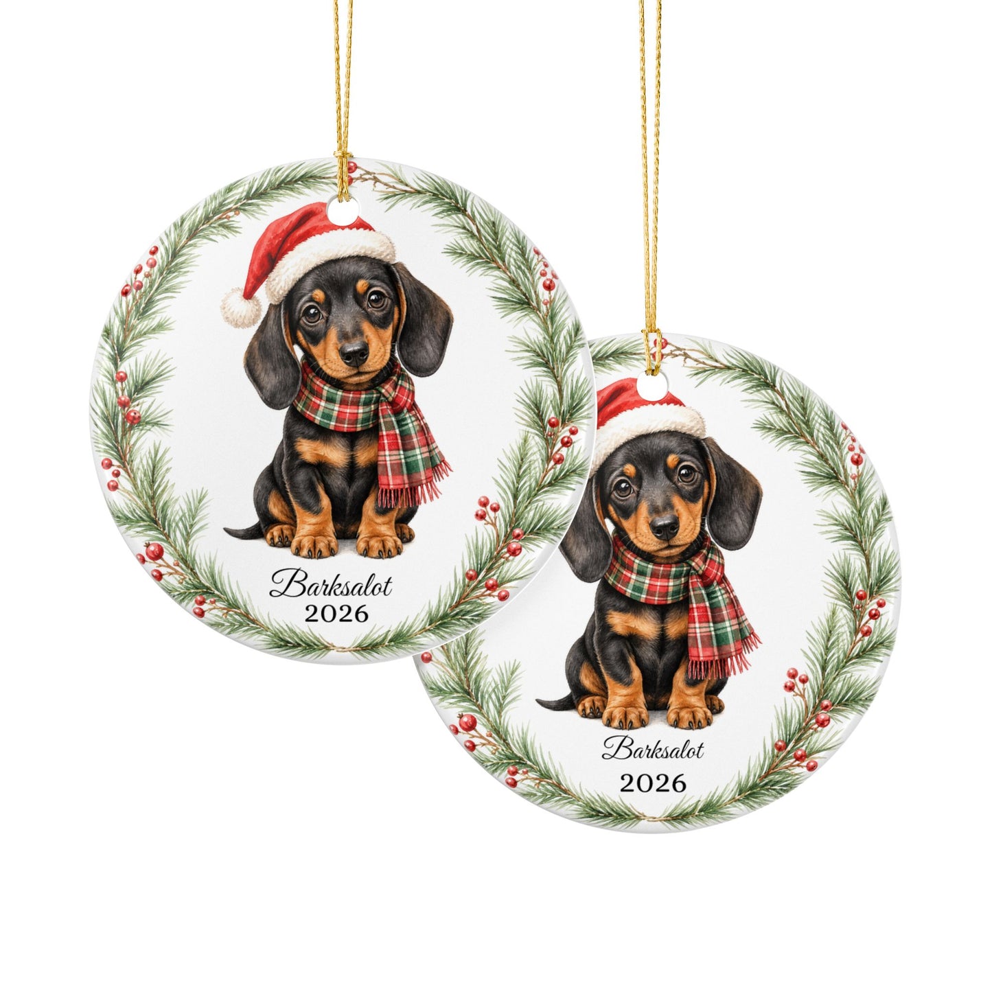 Dachshund Ornament Personalized with Name, Wiener Dog Christmas Ornament, Doxie Mom Gift, Sausage Dog Lover Keepsake 2026