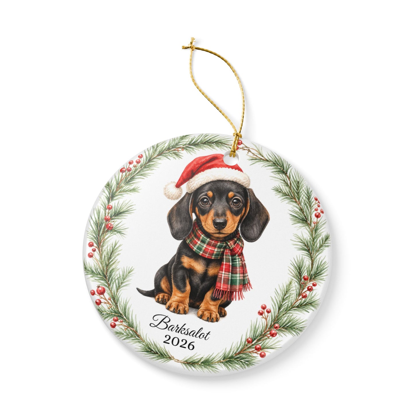 Dachshund Ornament Personalized with Name, Wiener Dog Christmas Ornament, Doxie Mom Gift, Sausage Dog Lover Keepsake 2026
