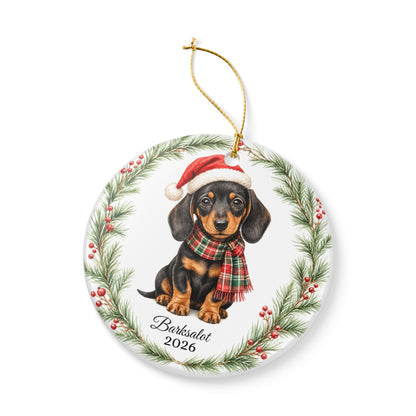 Dachshund Ornament Personalized with Name, Wiener Dog Christmas Ornament, Doxie Mom Gift, Sausage Dog Lover Keepsake 2026