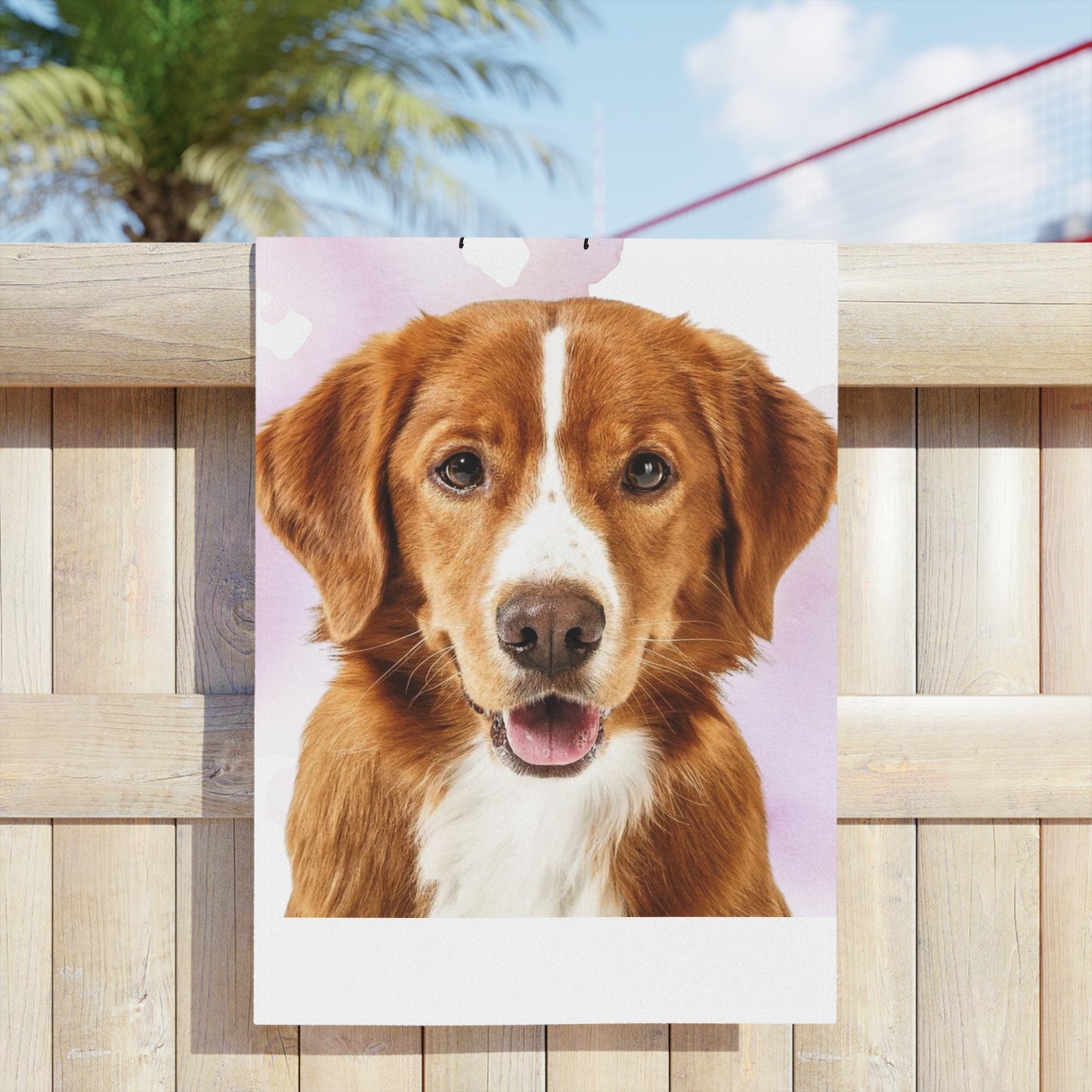 Personalized Dog Photo Memorial Beach Towel | Pet Memory Name
