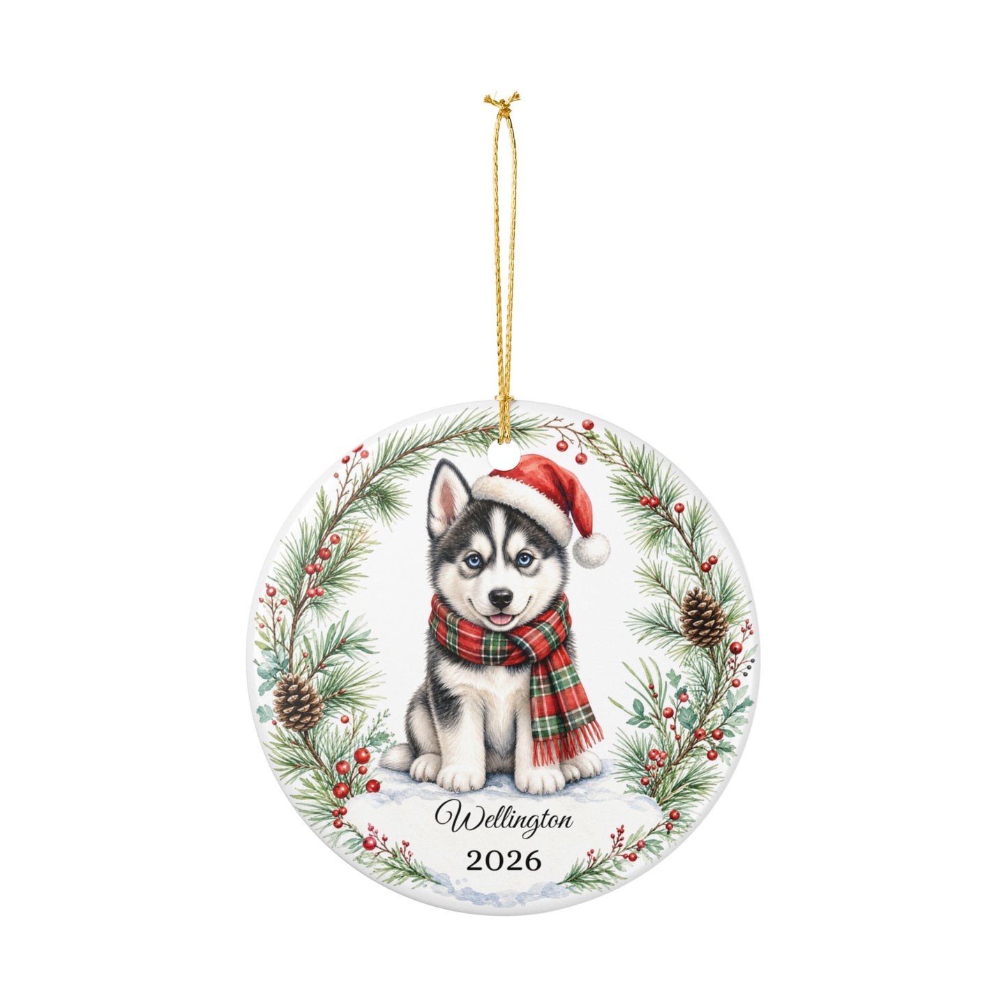 Husky Ornament Personalized with Name, Siberian Husky Christmas Ornament, Dog Mom Dad Gift, Husky Lover Keepsake 2026