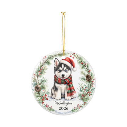Husky Ornament Personalized with Name, Siberian Husky Christmas Ornament, Dog Mom Dad Gift, Husky Lover Keepsake 2026