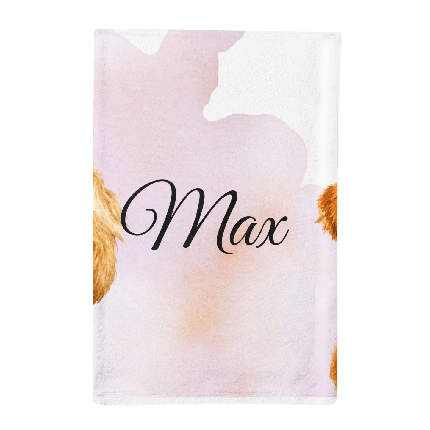 Personalized Max Dog Portrait Minky Sleeping Bag | Custom Pet Name