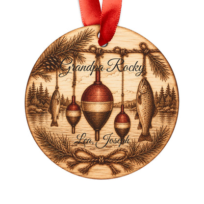 Fishing Bobbers and Fish Ornament | Acrylic Ornament
