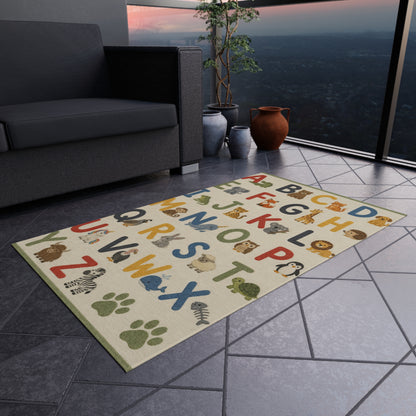 Alphabet Animal Letters Outdoor Rug | Kids ABC Play Mat