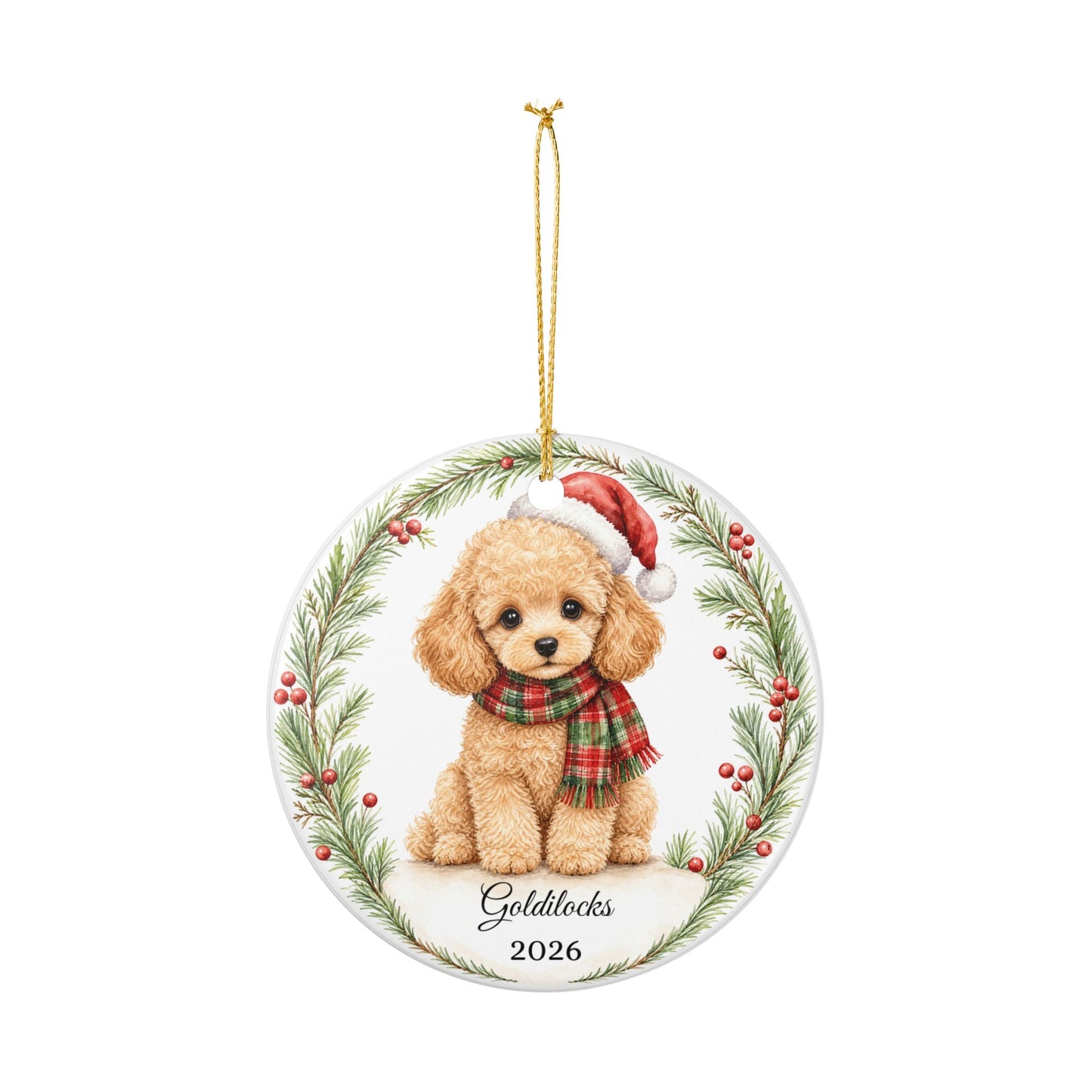 Poodle Ornament Personalized with Name, Poodle Christmas Ornament, Dog Mom Gift, Poodle Lover Keepsake Gift 2026