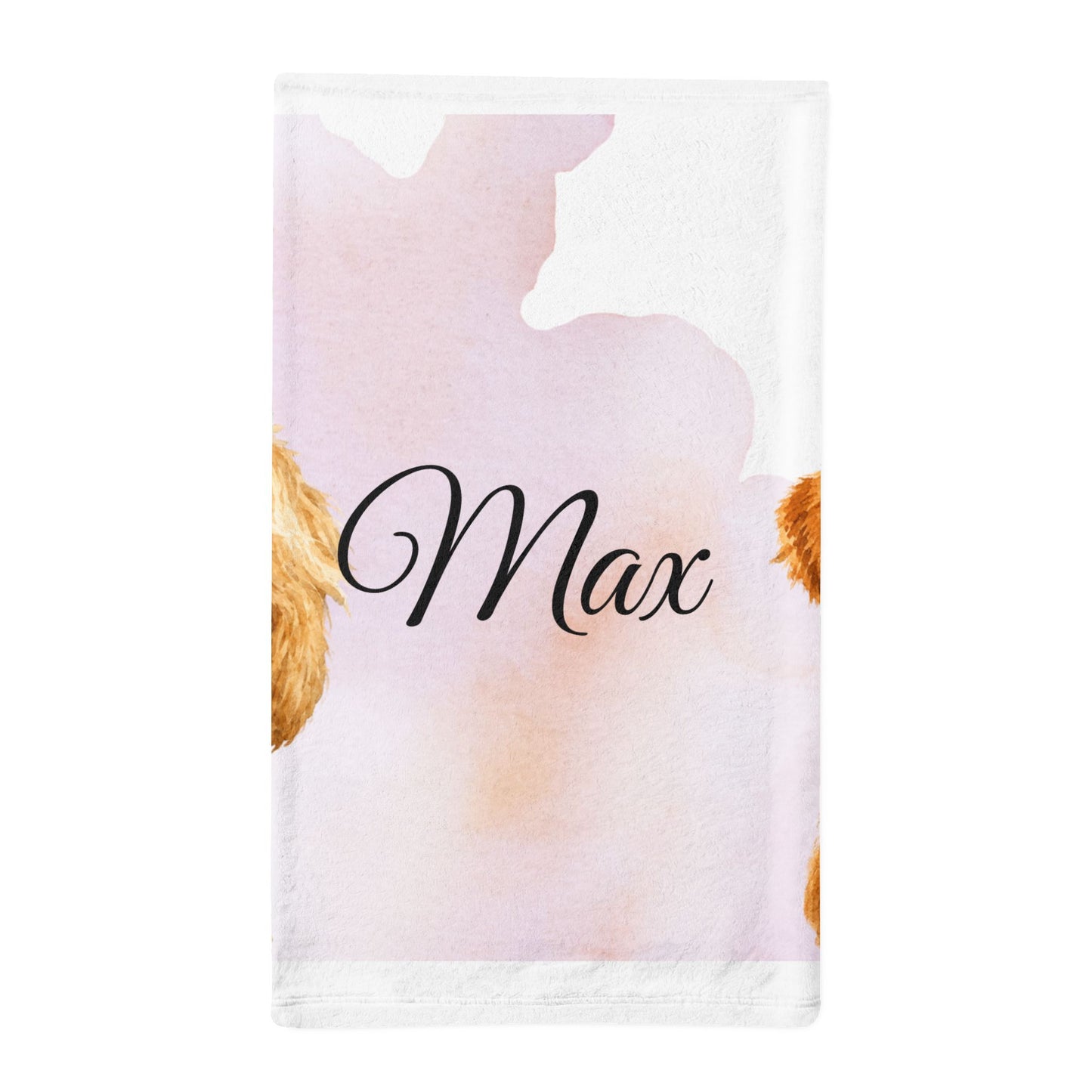 Personalized Max Dog Portrait Minky Sleeping Bag | Custom Pet Name