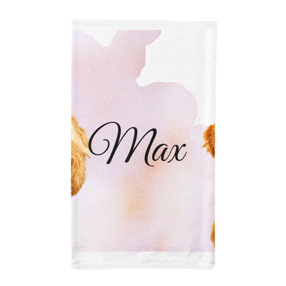 Personalized Max Dog Portrait Minky Sleeping Bag | Custom Pet Name
