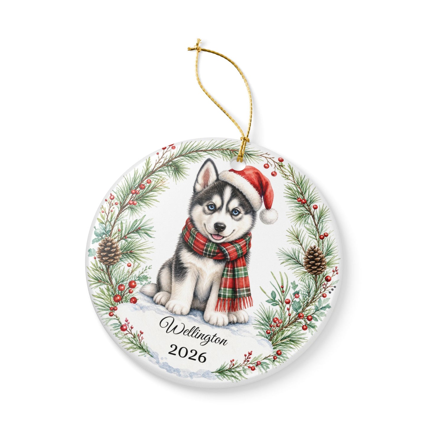 Husky Ornament Personalized with Name, Siberian Husky Christmas Ornament, Dog Mom Dad Gift, Husky Lover Keepsake 2026