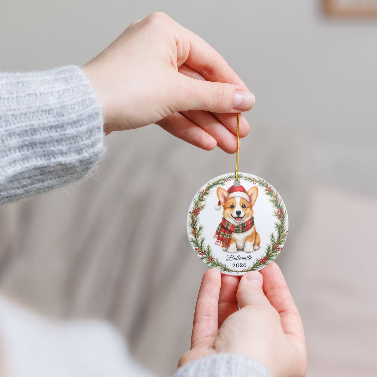 Corgi Ornament Personalized with Name, Corgi Christmas Ornament, Corgi Mom Dad Gift, Welsh Corgi Lover Keepsake 2026