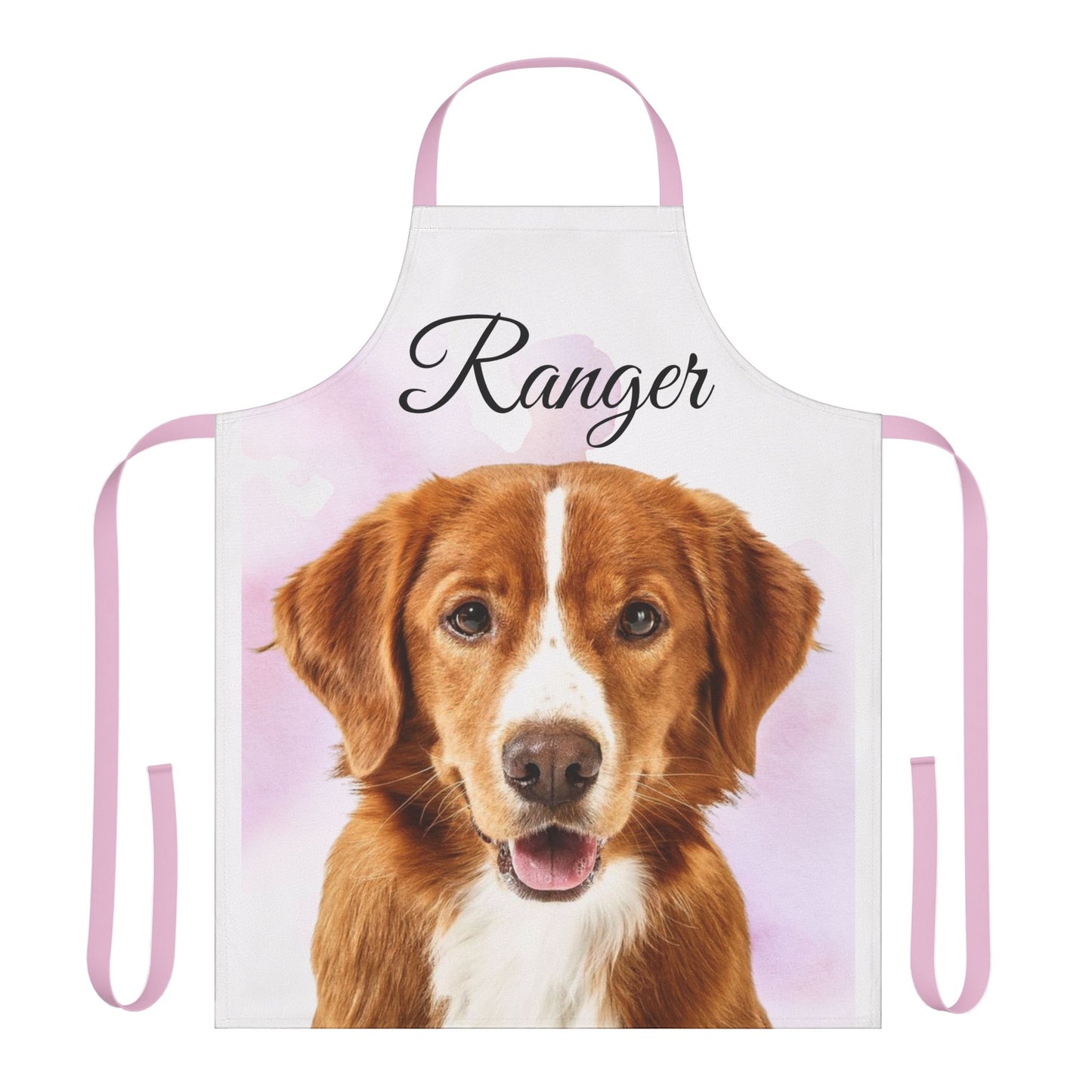 Custom Dog Portrait Ranger Apron | Personalized Pet Face Kitchen Apron