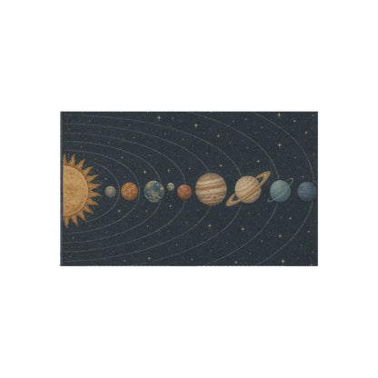 Solar System Planets Outdoor Rug | Celestial Orbit Patio Mat