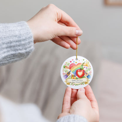 Para Gift from Student Christmas Ornament Personalized, Ceramic Keepsake with Name, Thank You Para Educator Gift 2026