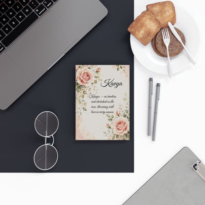 Rose Birth Month Flower Journal Custom Name, June Birthday Wedding Bridal Party Gift for Her, Personalized Luxury Diary
