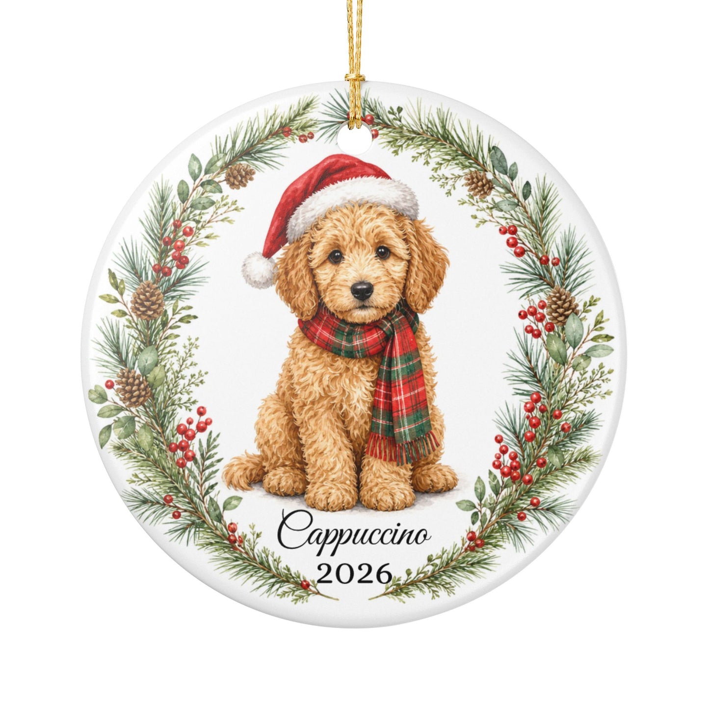 Goldendoodle Ornament Personalized with Name, Doodle Christmas Ornament, Doodle Mom Gift, Goldendoodle Lover Keepsake 2026