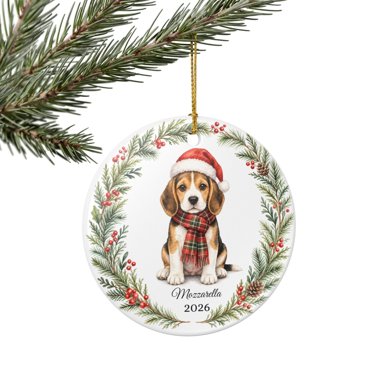 Beagle Ornament Personalized with Name, Beagle Christmas Ornament, Dog Mom Dad Gift, Beagle Lover Keepsake Gift 2026