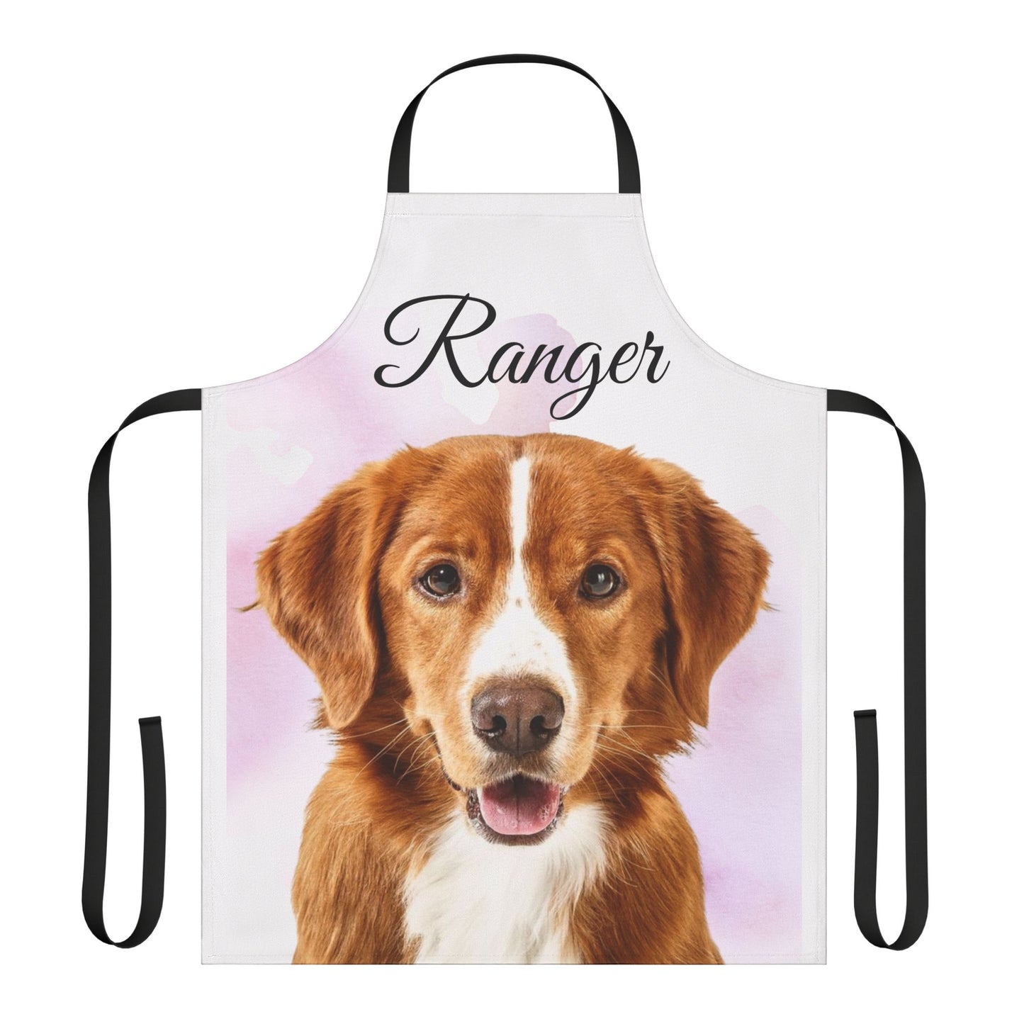 Custom Dog Portrait Ranger Apron | Personalized Pet Face Kitchen Apron