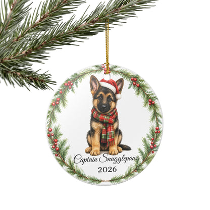 German Shepherd Ornament Personalized with Name, GSD Christmas Ornament, Dog Mom Dad Gift, Shepherd Lover Keepsake 2026