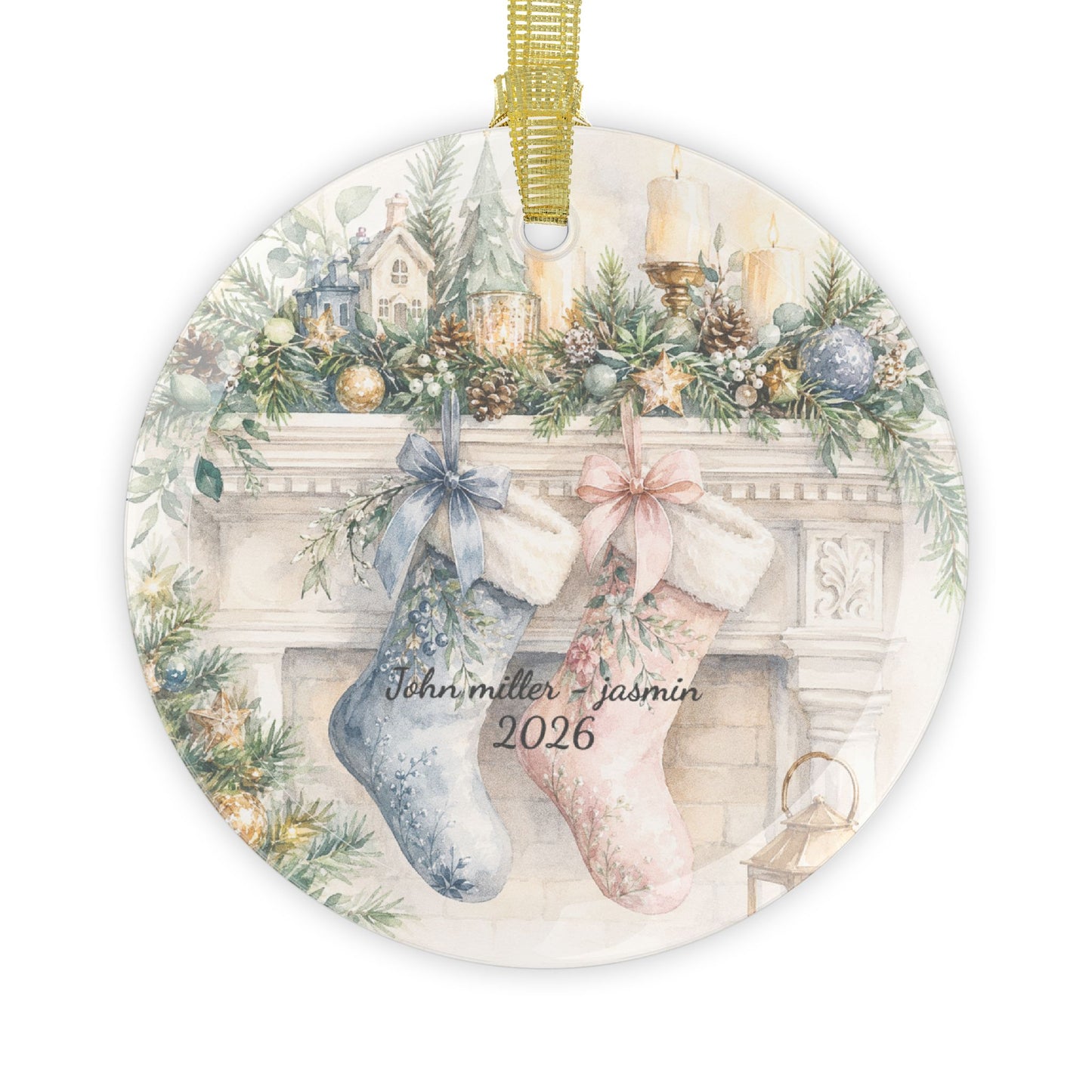 Glass Ornaments First Christmas Married - Stockings