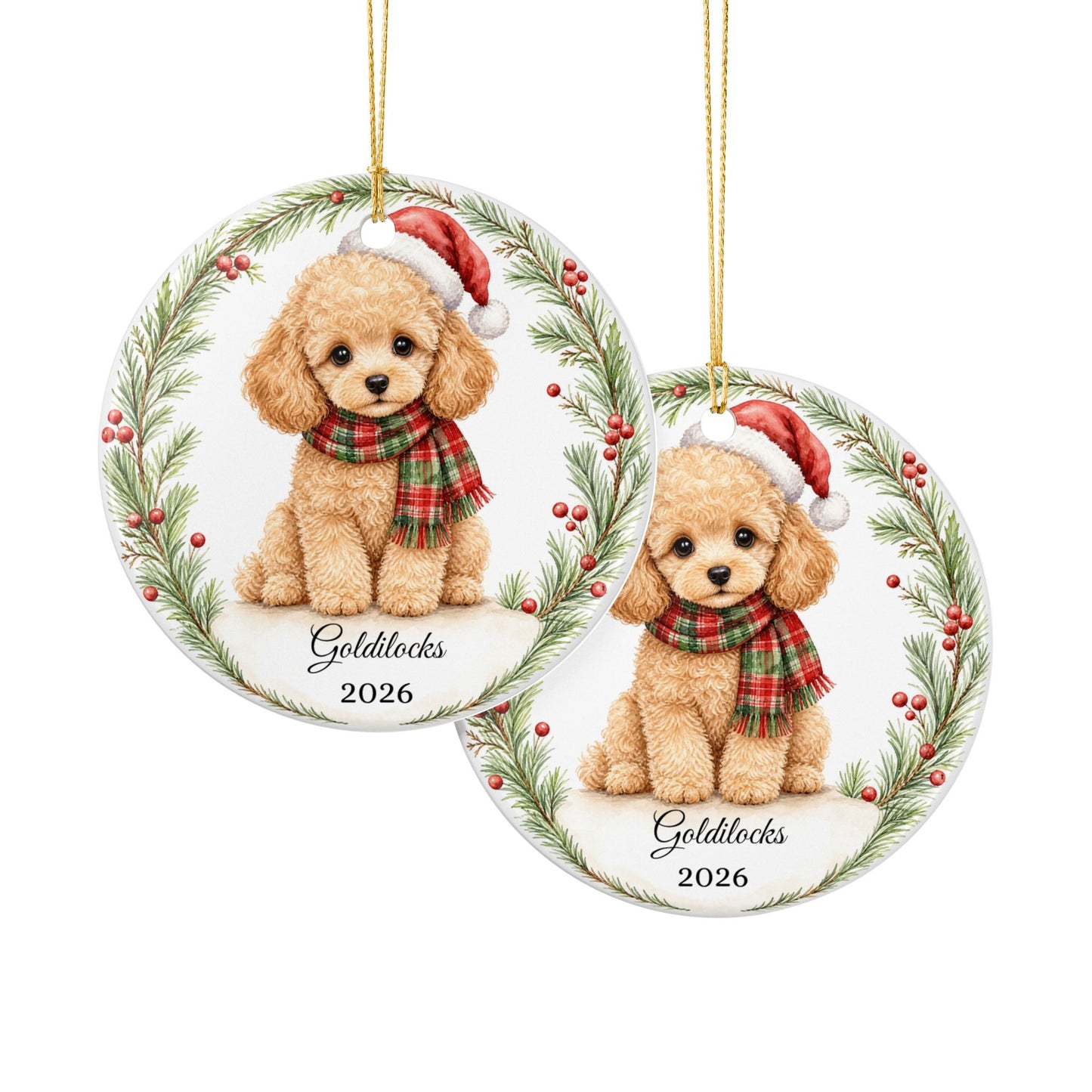 Poodle Ornament Personalized with Name, Poodle Christmas Ornament, Dog Mom Gift, Poodle Lover Keepsake Gift 2026
