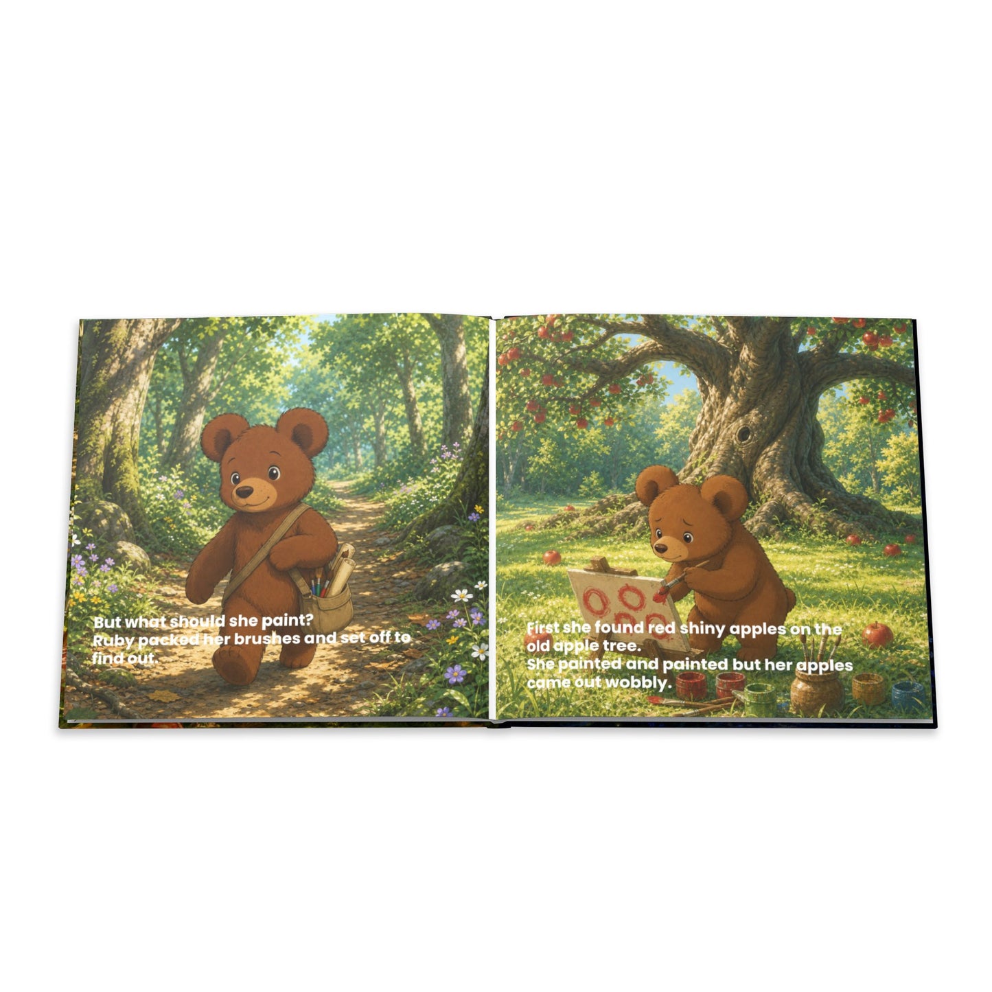 Bear Painting Story Hardcover Photo Book | Personalized Kids Storybook