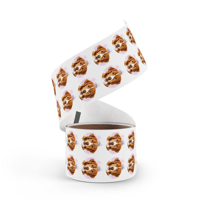 Custom Dog Face Sticker Roll round sticker labels | Personalized Pet Name