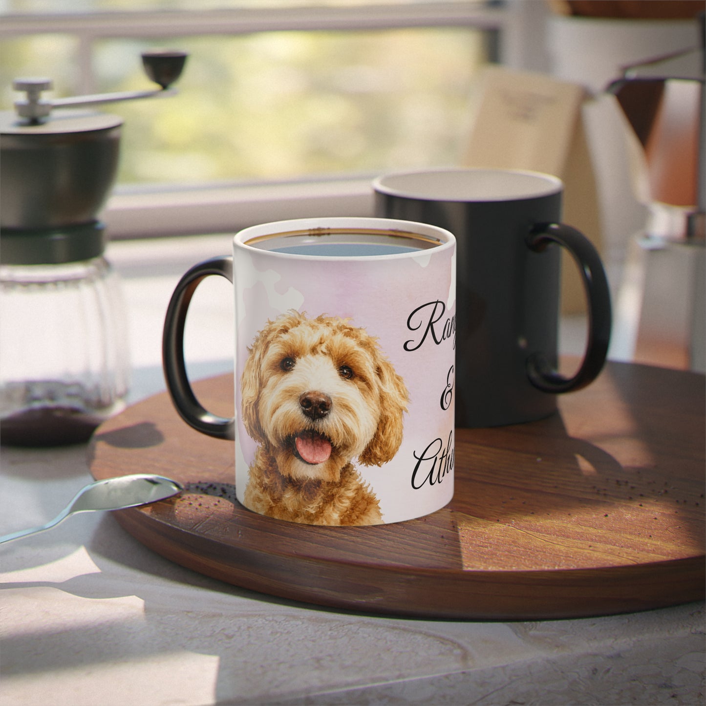 Custom Pet Name Dog Portrait Mug | Personalized Photo Coffee Cup