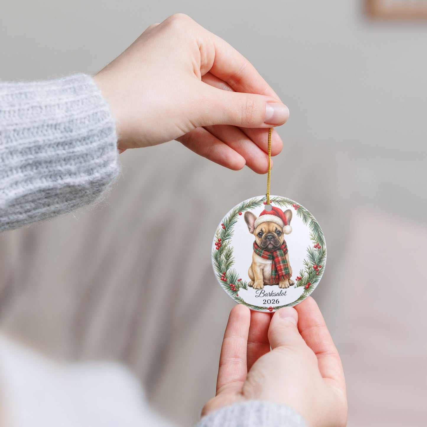 French Bulldog Ornament Personalized with Name, Frenchie Christmas Ornament, Dog Mom Dad Gift, Frenchie Lover Keepsake 2026
