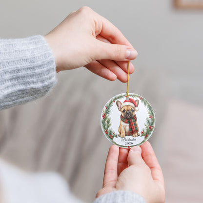 French Bulldog Ornament Personalized with Name, Frenchie Christmas Ornament, Dog Mom Dad Gift, Frenchie Lover Keepsake 2026
