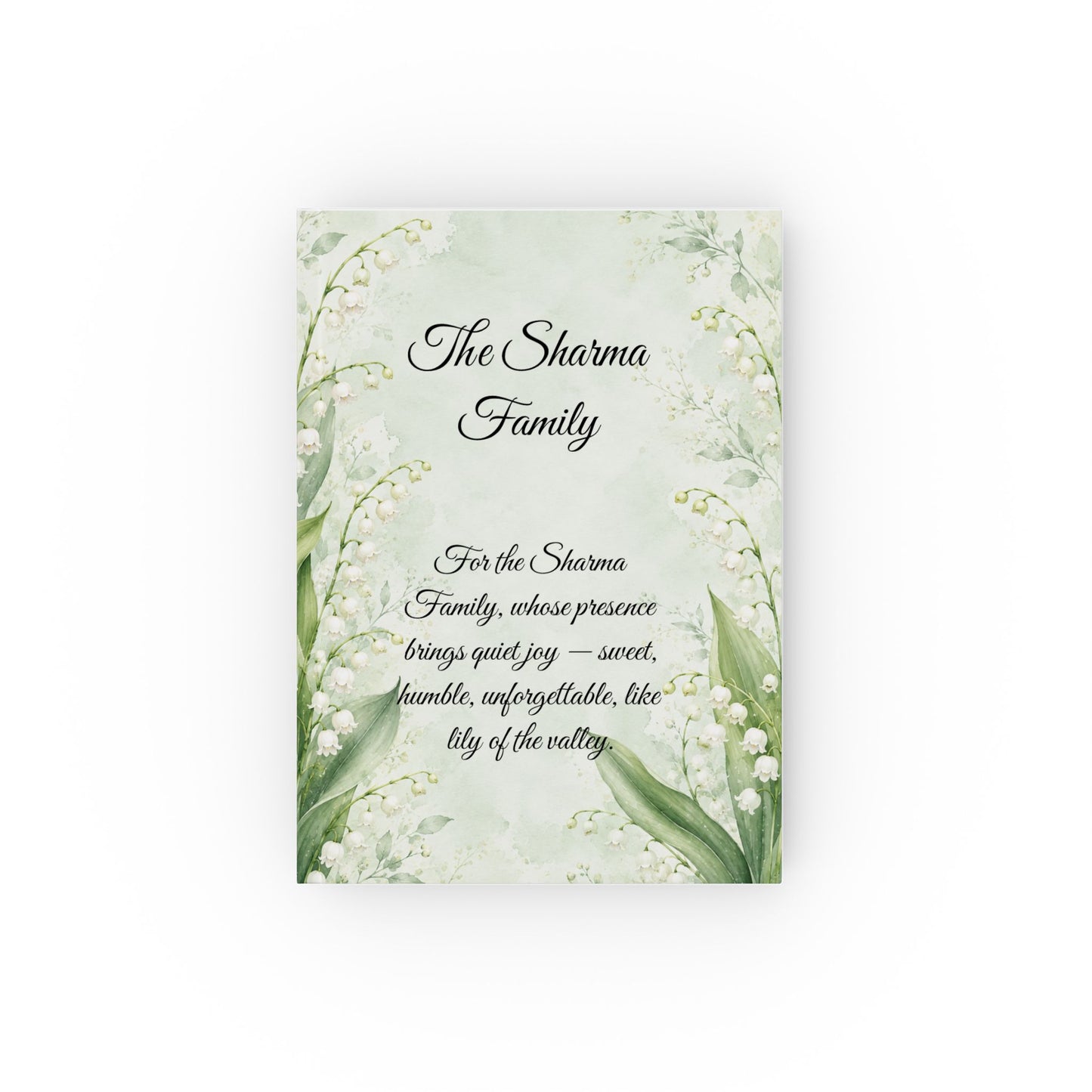 Lily of the Valley Birth Month Flower Journal Custom Name, May Birthday Mothers Day Gift for Mom, Personalized Bridesmaid Diary