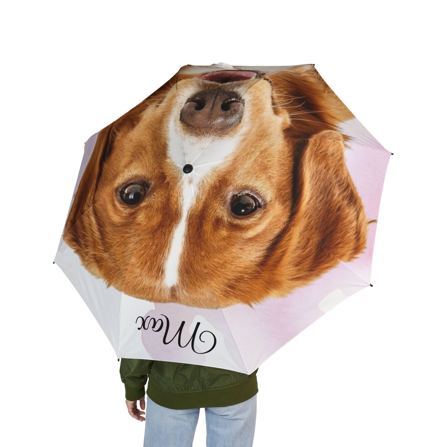 Cute Dog Portrait Umbrella | Personalized Name Foldable Umbrella