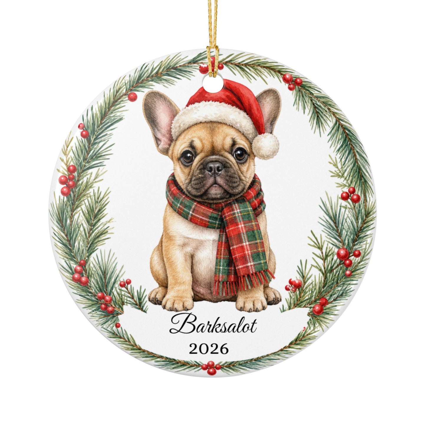 French Bulldog Ornament Personalized with Name, Frenchie Christmas Ornament, Dog Mom Dad Gift, Frenchie Lover Keepsake 2026