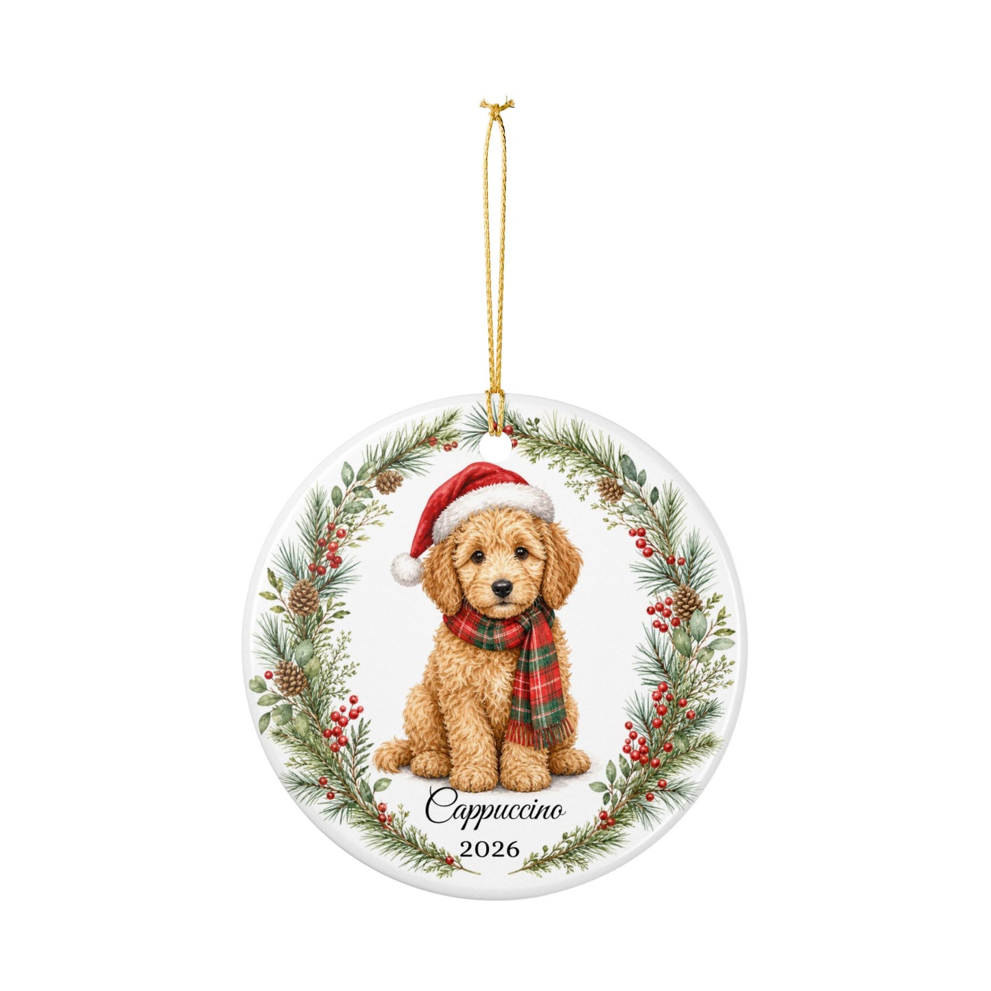 Goldendoodle Ornament Personalized with Name, Doodle Christmas Ornament, Doodle Mom Gift, Goldendoodle Lover Keepsake 2026