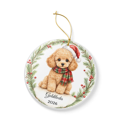 Poodle Ornament Personalized with Name, Poodle Christmas Ornament, Dog Mom Gift, Poodle Lover Keepsake Gift 2026