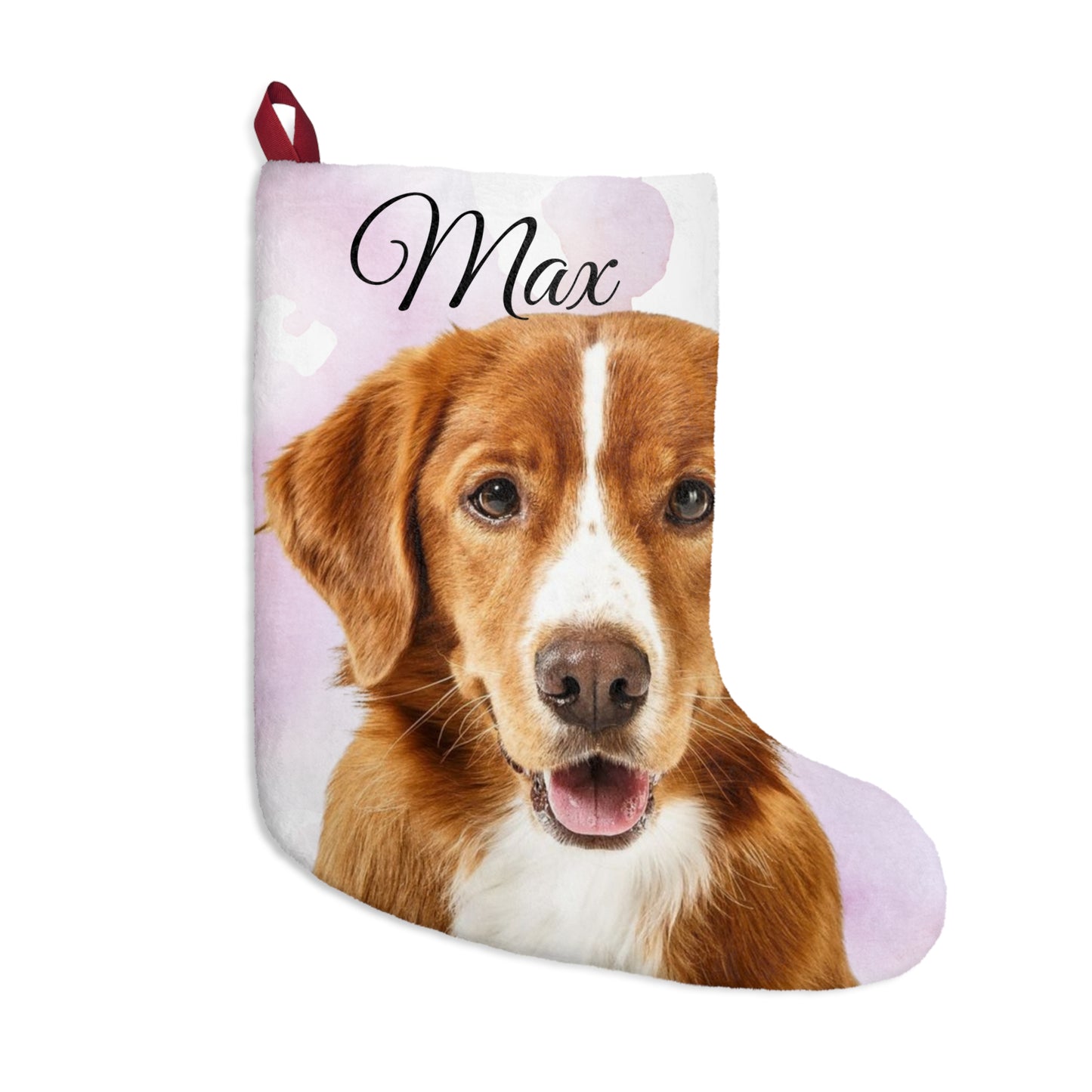 Personalized Pet Photo Christmas Stocking | Custom Dog Name Stocking