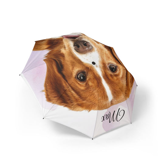 Cute Dog Portrait Umbrella | Personalized Name Foldable Umbrella