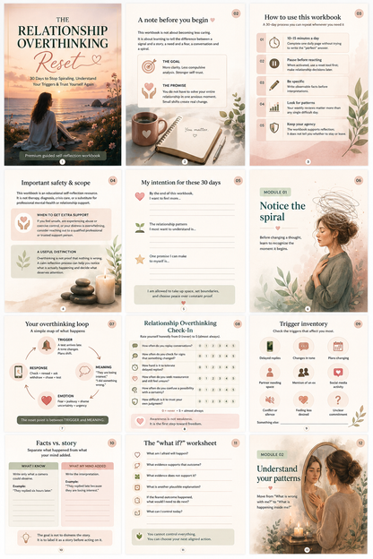 The Relationship Overthinking Reset — 30-Day Guided Workbook